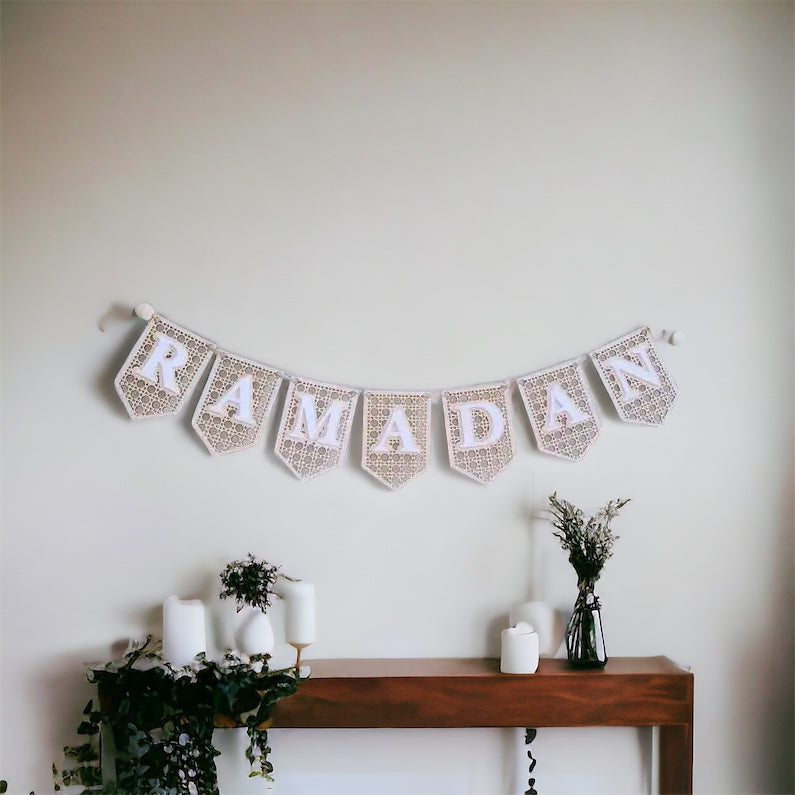 Ramadan wooden banner