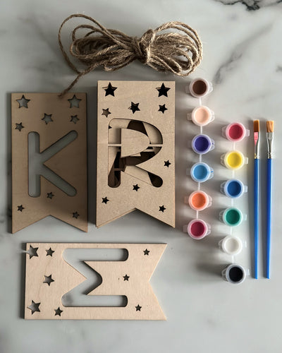 Ramadan Wooden banner with paint set