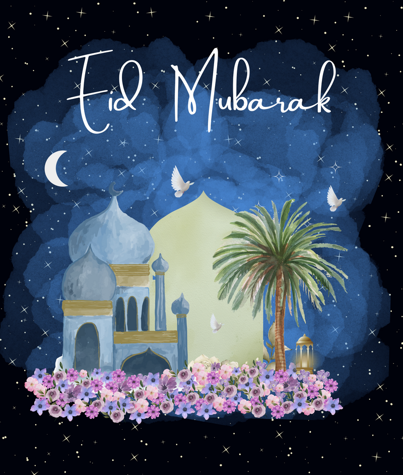 ‘Crimson’ Eid Mubarak greeting cards (pack of 10)