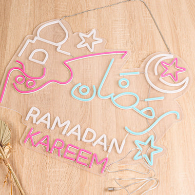 Ramadan Kareem neon hanging lights