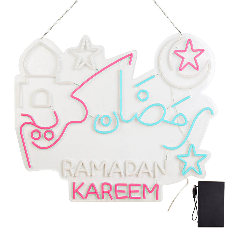 Ramadan Kareem neon hanging lights