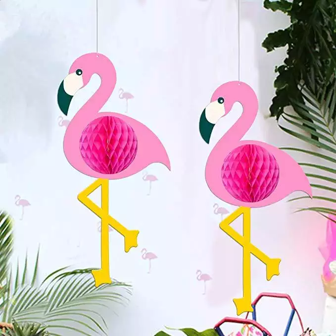 Flamingo Honeycomb Hanging set