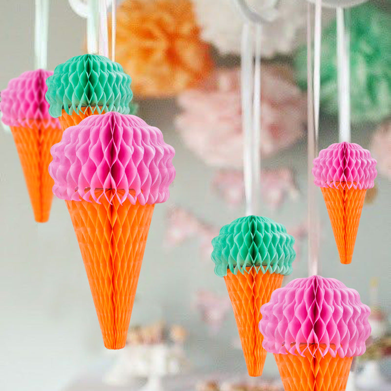 Muliticoloured Ice Cream Honeycomb set