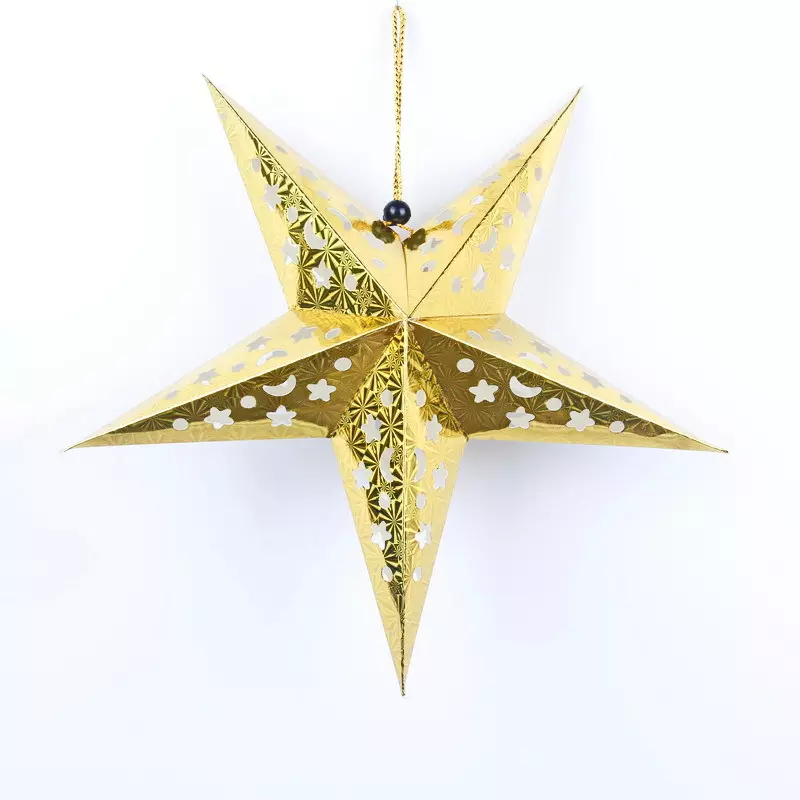 Gold large Laser-cut Hanging star