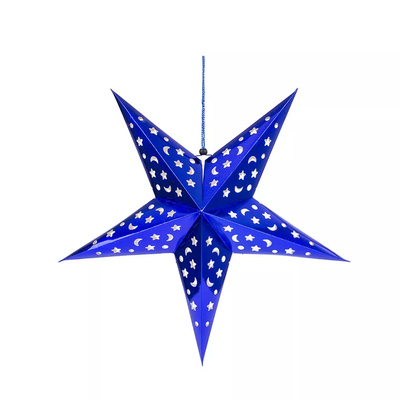 Blue Laser-cut Hanging star
