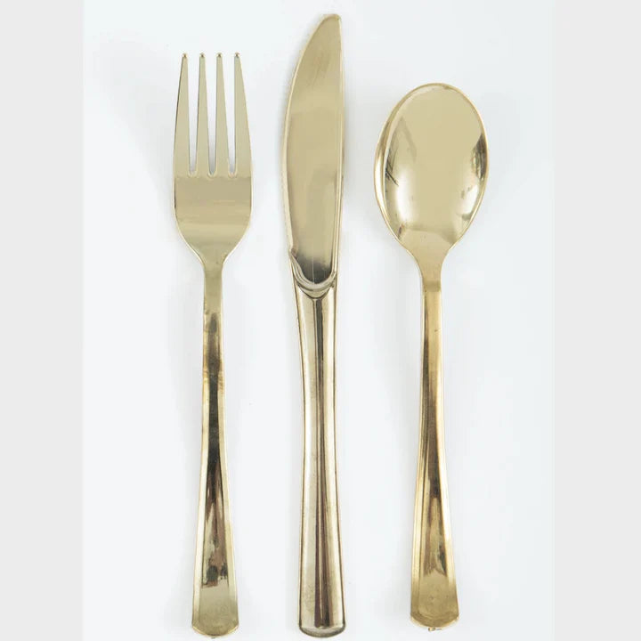 Gold cutlery set 