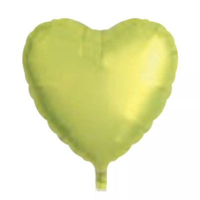 18inch Metallic Lime Green Heart Balloon 