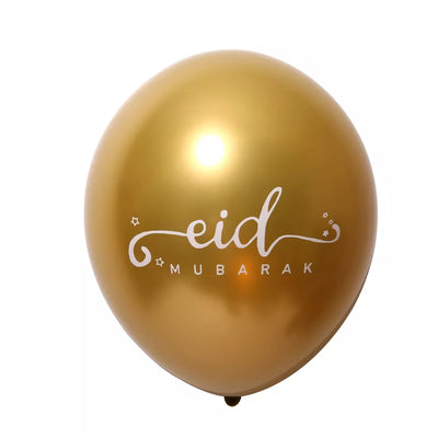 Chrome Gold Eid Mubarak Balloons