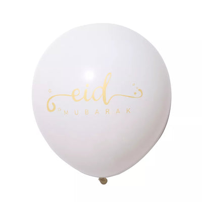 Eid Balloons (12pack) Black, Gold, White