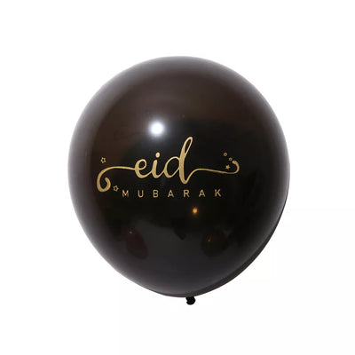 Eid Balloons (12pack) Black, Gold, White