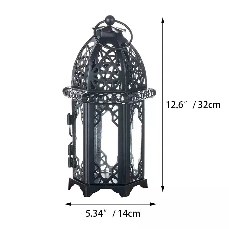 Black Tealight Lantern set 