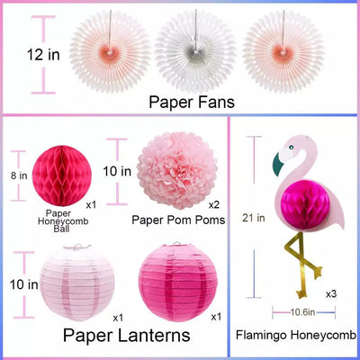 Flamingo Honeycomb Hanging set