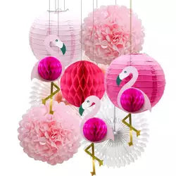 Flamingo Honeycomb Hanging set