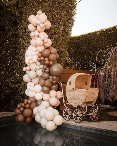 Coffee Brown and Nude Balloon Arch Kit