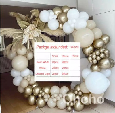 Beige and Gold Balloon Arch Kit