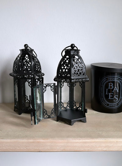 Black Tealight Lantern set 