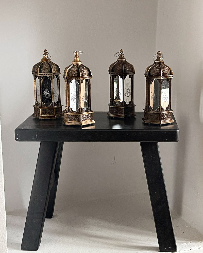 Gold Mirror Lantern set