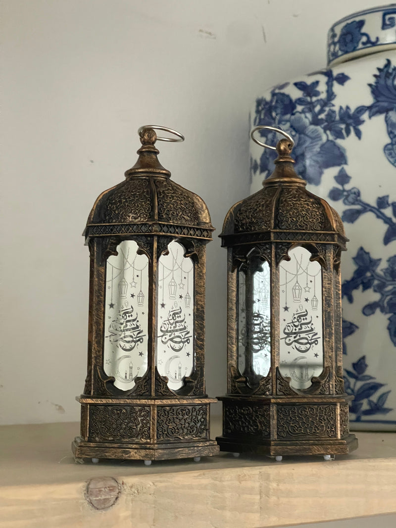 Gold Mirror Lantern set