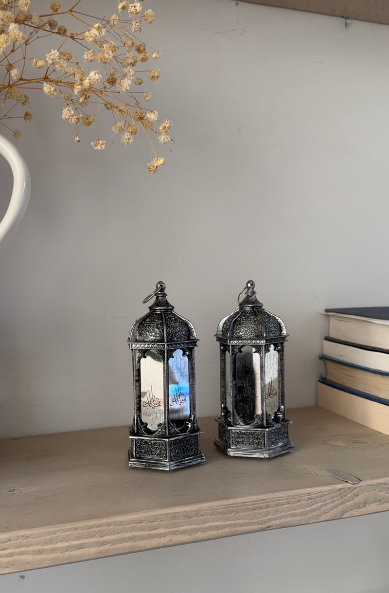 Silver Mirror Lantern set