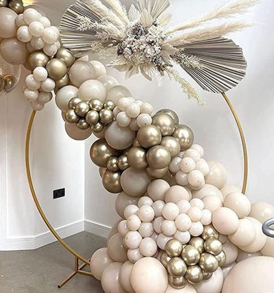 Luxe Nude and Chrome Gold Balloon Arch Kit