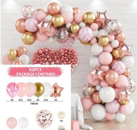 Pink star Balloon Arch Kit