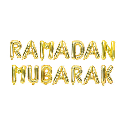 Ramadan Mubarak Gold Foil Balloon