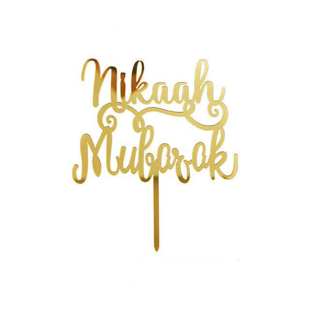 Nikkah Mubarak  Acrylic Cake Topper
