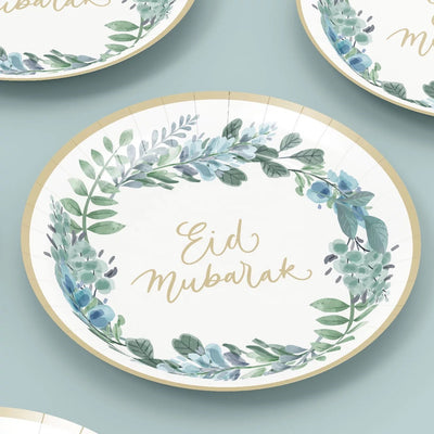 'Evergreen' Eid Mubarak plates (10pcs)