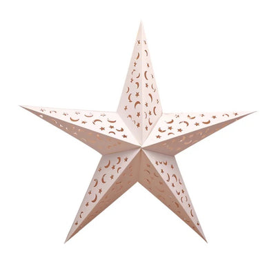 White Laser cut Hanging star